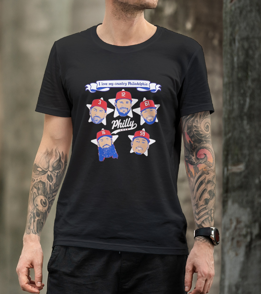 Philadelphia Phillies 2026 Philly I Love My Country T-Shirt