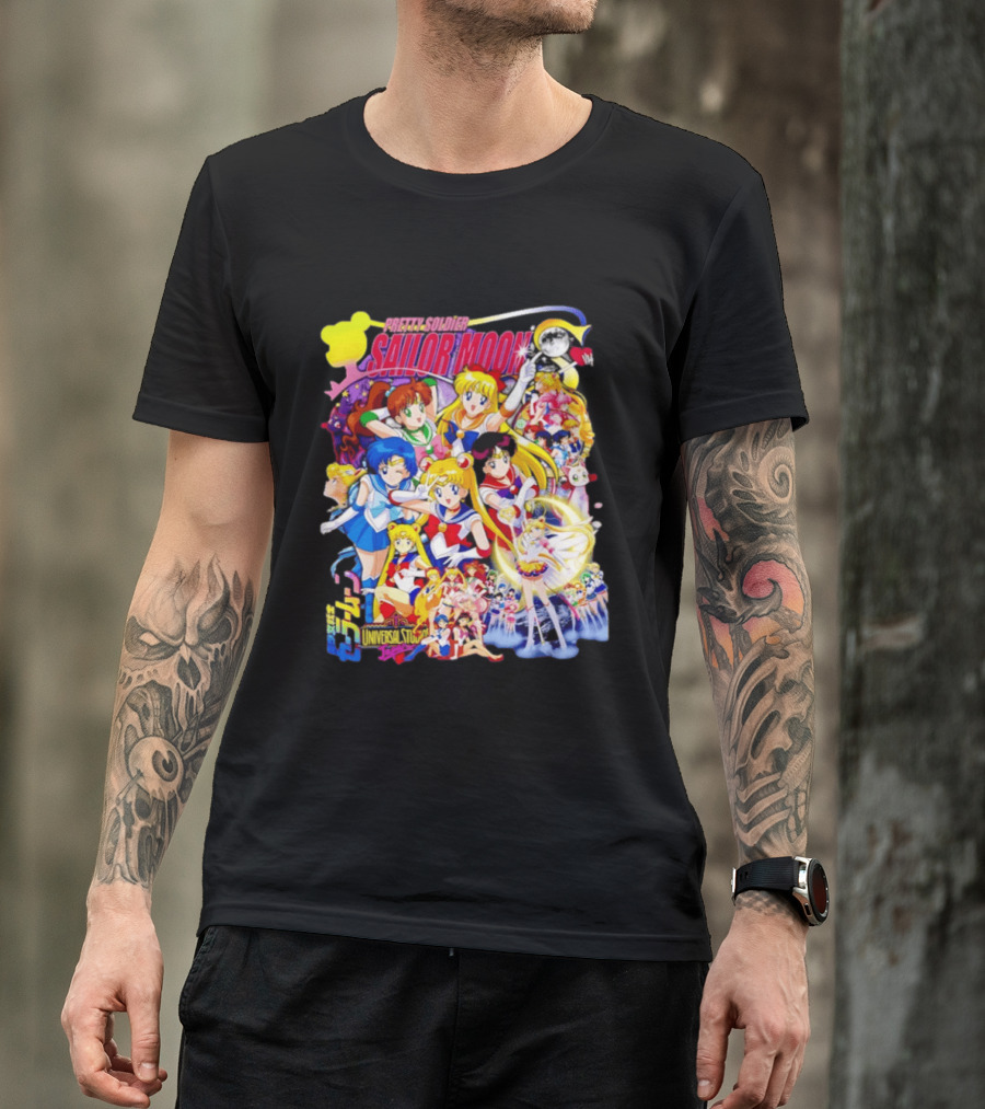 Pretty Soldier Sailor Moon Universal Studios Japan Anime Characters T-Shirt