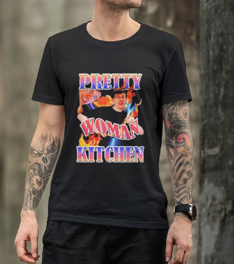 Pretty Woman Kitchen Funny JackSucksAtLife YouTube Meme T-Shirt