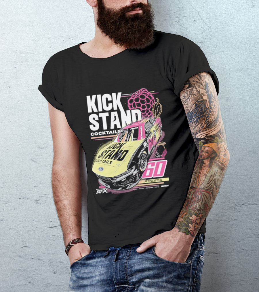 Kickstand Cocktails RFK Racing 60 Ryan Preece Car T-Shirt