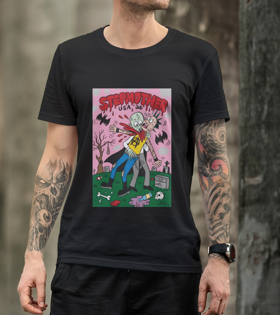 Stepmother USA 26 Punk Vampire Graveyard Scene T-Shirt
