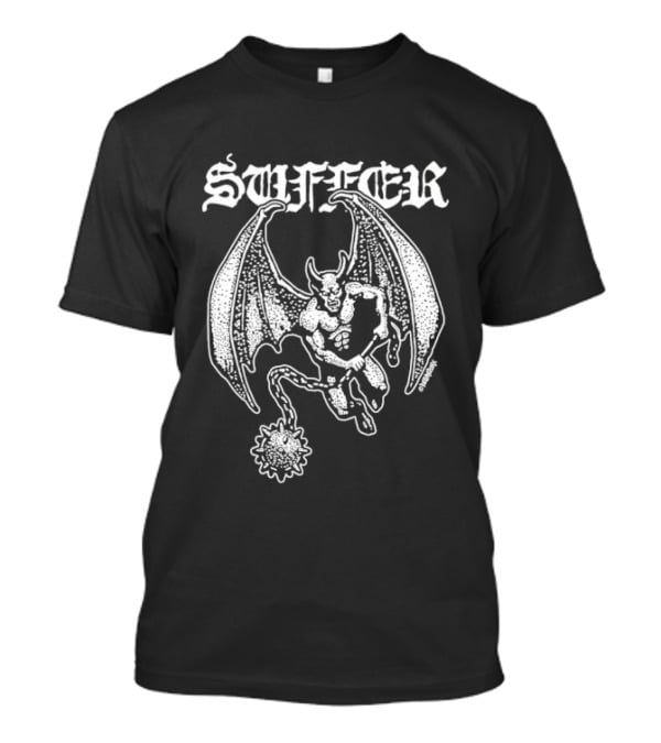 Suffer Devil With Morning Star Heavy Metal Iconic Demon T-Shirt