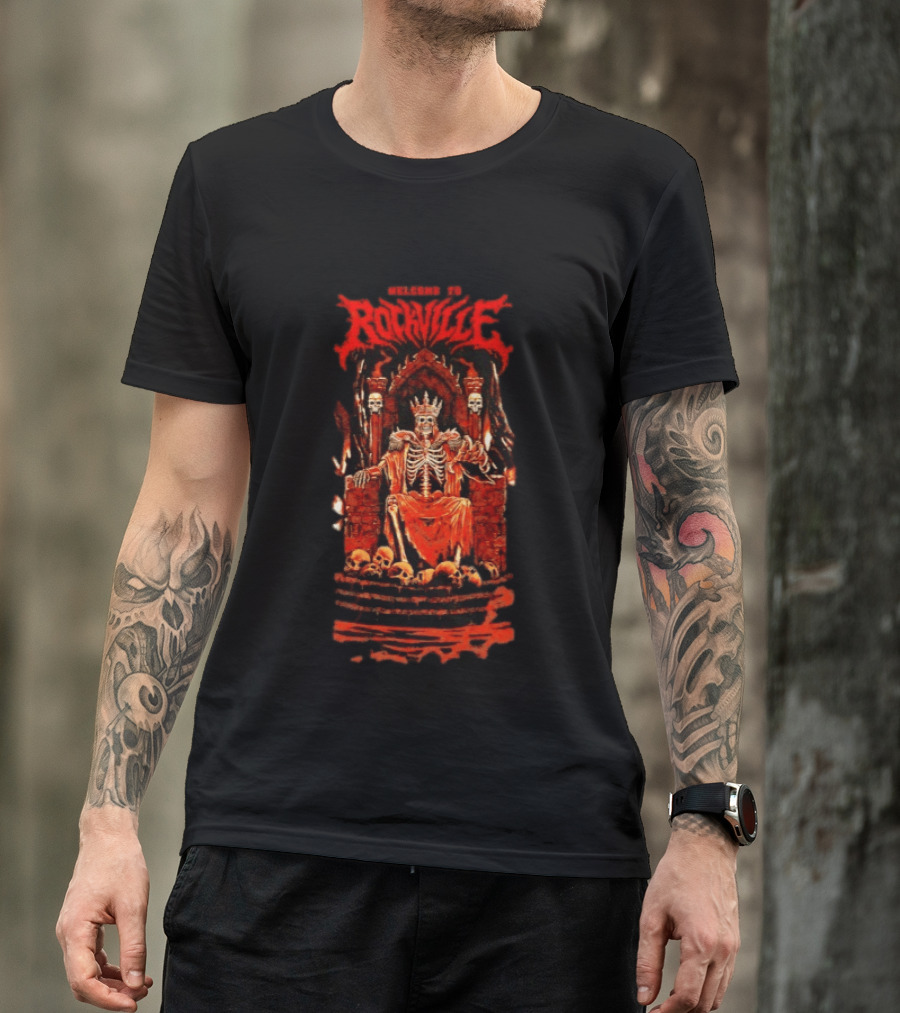 Welcome To Rockville Skeleton King On Throne Festival T-Shirt