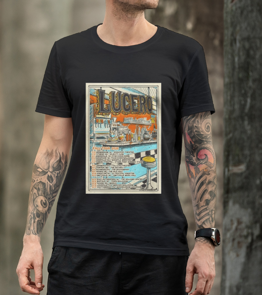 LUCERO Fall Tour 2026 Concert Dates And Venues T-Shirt