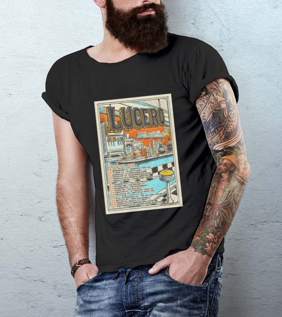 LUCERO Fall Tour 2026 Concert Dates And Venues T-Shirt