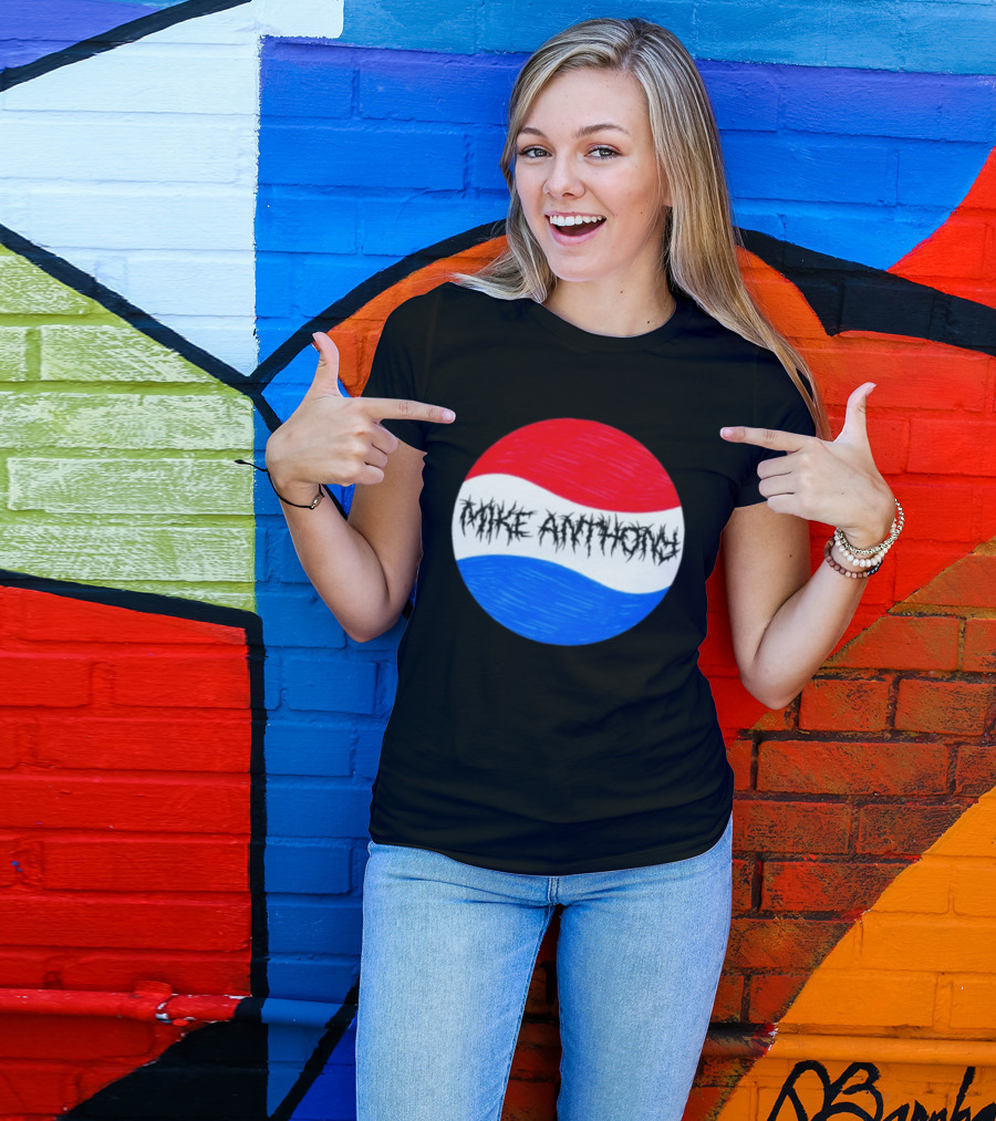 Mike Anthony Pepsi Symbol Bold Text Classic Circle T-Shirt