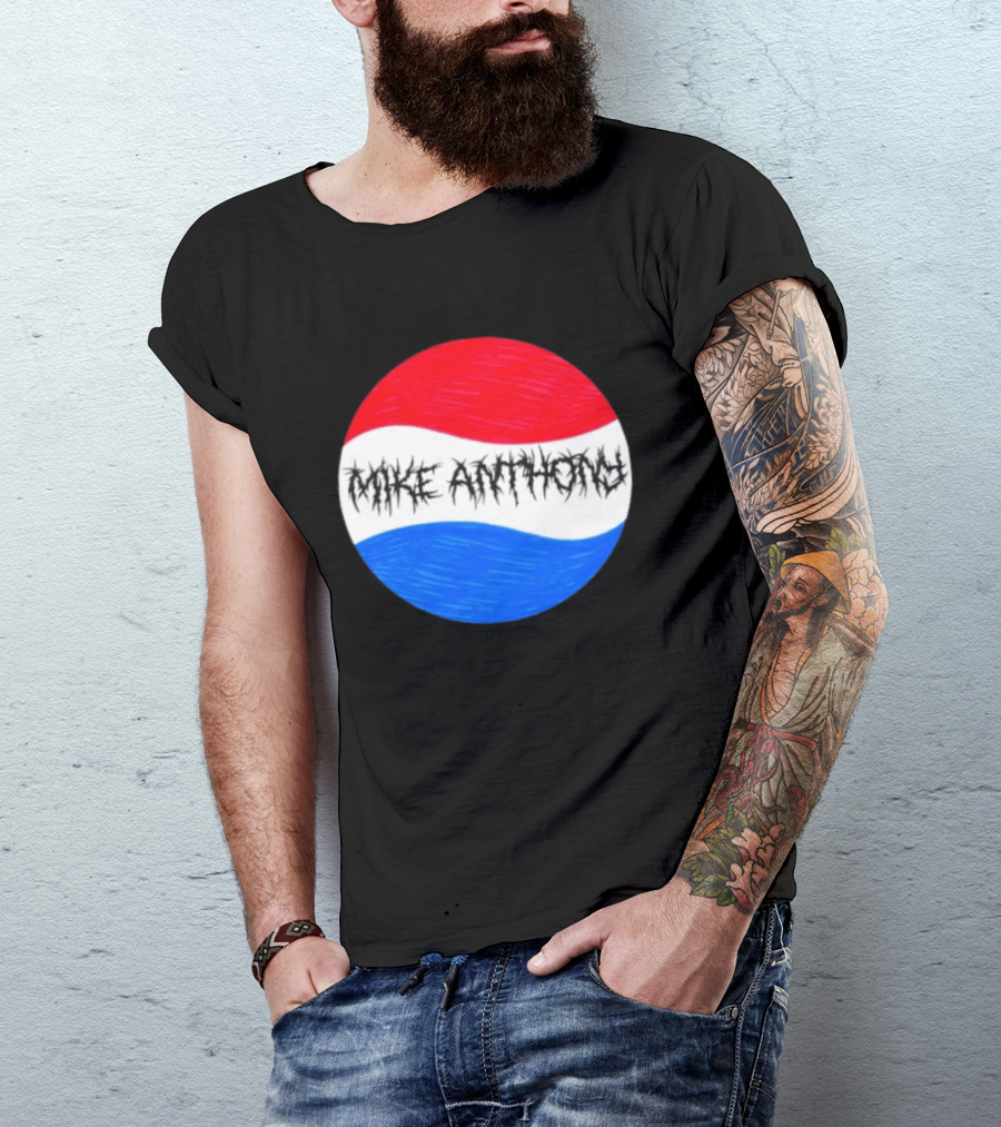 Mike Anthony Pepsi Symbol Bold Text Classic Circle T-Shirt