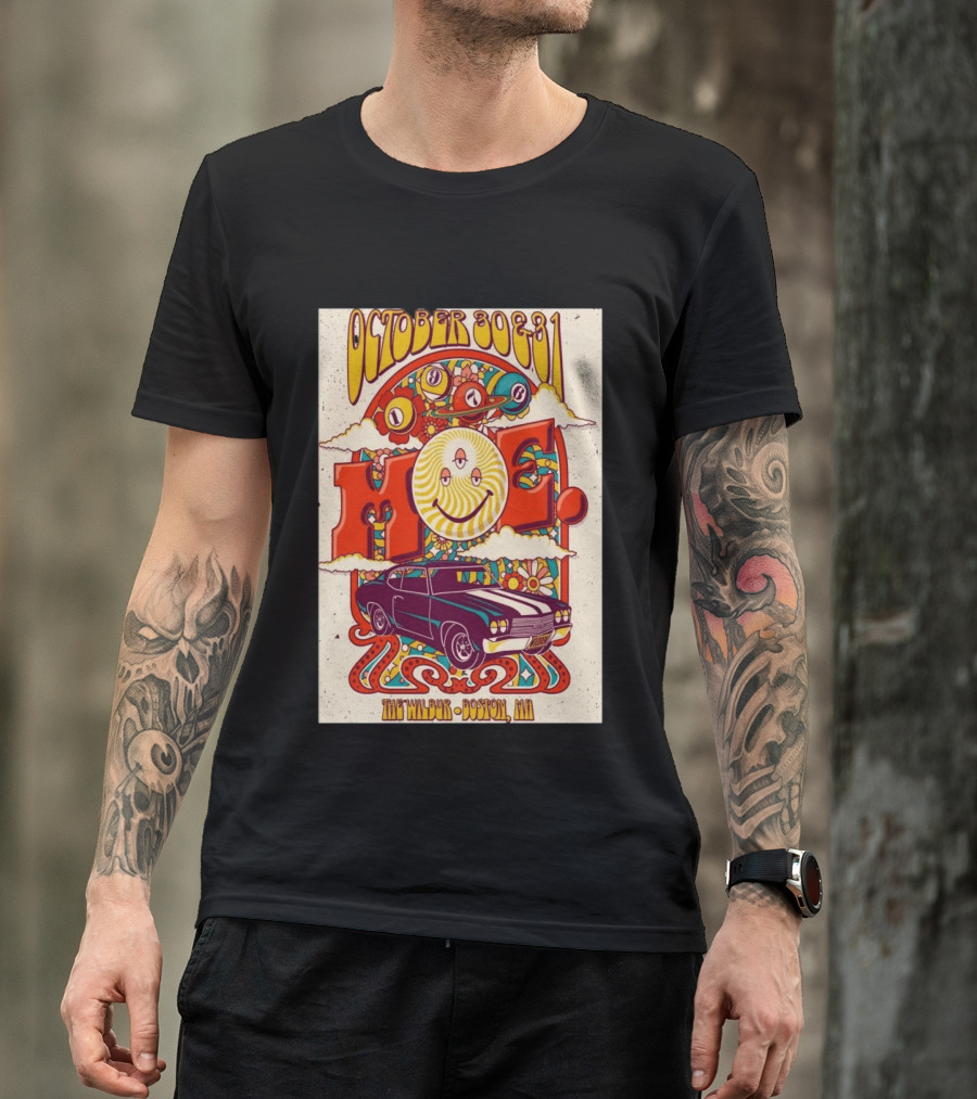 Moe October 30 31 The Wilbur Boston MA Psychedelic Eye Smile 2026 Vintage Car T-Shirt
