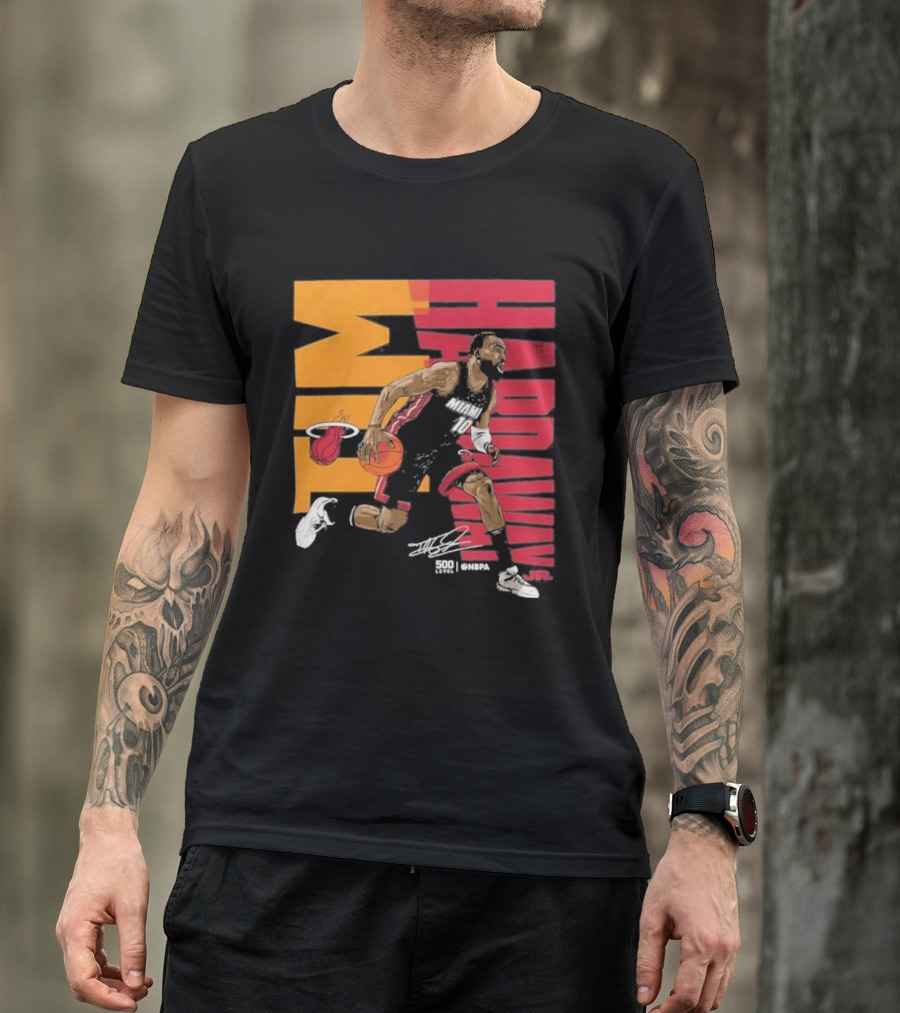 2026 NBA Tim Hardaway Jr Miami Heat Basketball Player Action T-Shirt