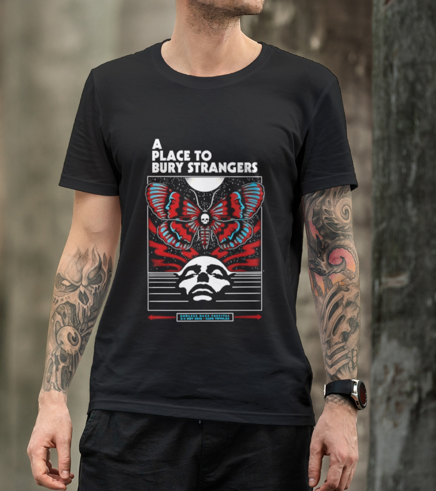 A Place To Bury Strangers Endless Daze Festival Cape Town Butterfly T-Shirt