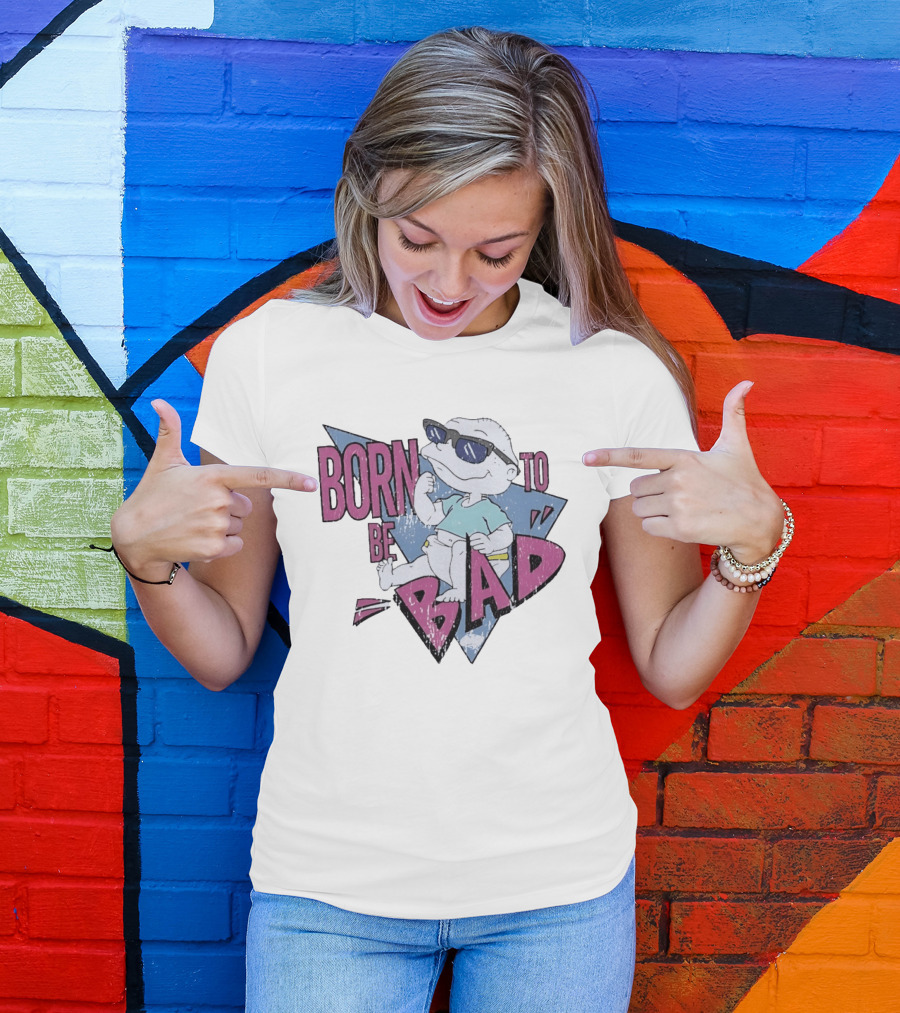 Born To Be Bad 90s Cartoon Baby Sunglasses T-Shirt