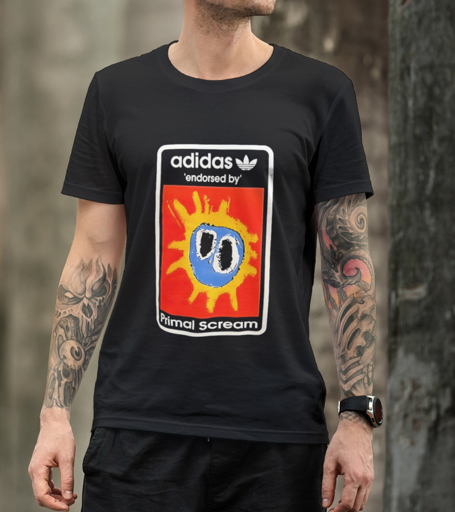 Adidas Primal Scream Endorsed Iconic Collaboration T-Shirt