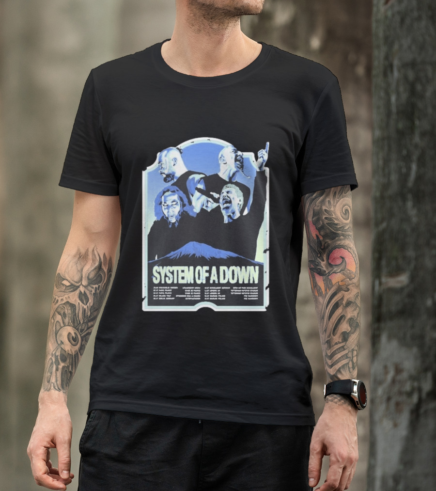 System Of A Down European Tour 2026 Dates Concert Band Members Mount Ararat T-Shirt