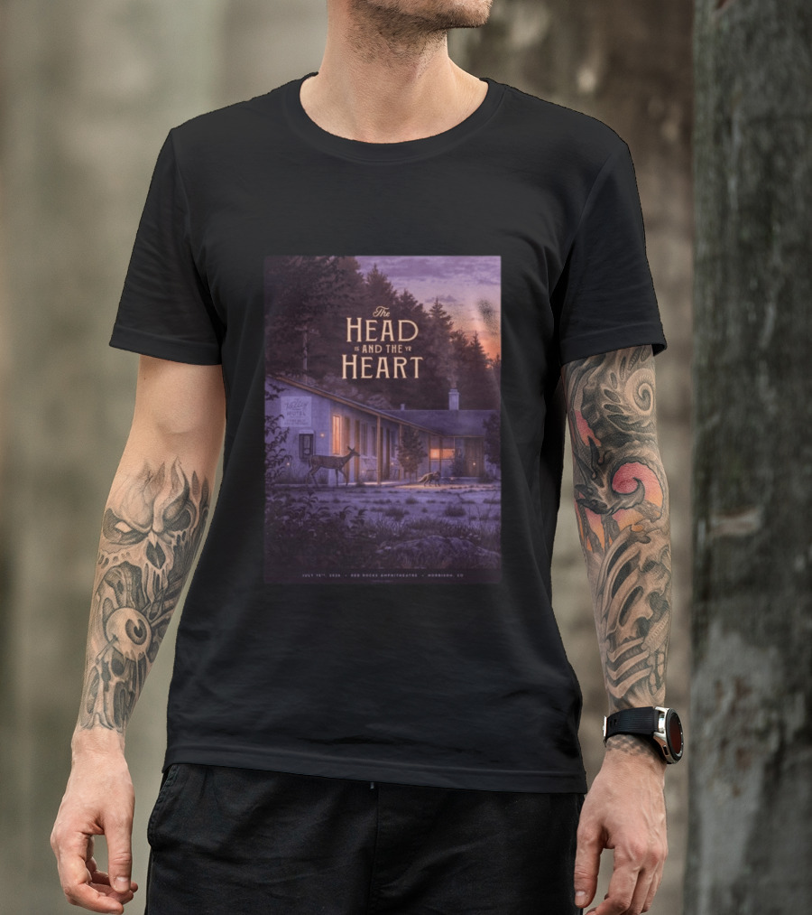 The Head And The Heart July 15 2026 Valley Motel Red Rocks Amphitheatre Morrison CO T-Shirt