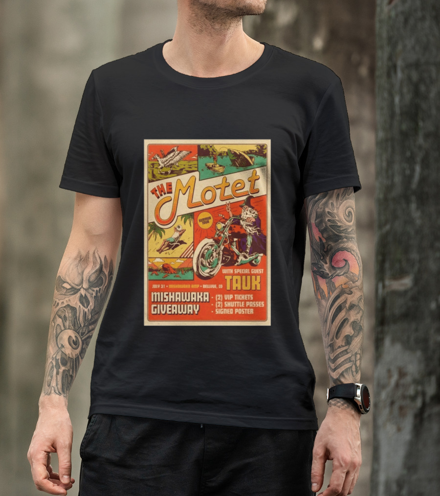 The Motet Summer Tour Mishawaka Amphitheatre July 31 Tauk Bellevue CO Giveaway VIP Tickets Shuttle Passes Signed T-Shirt