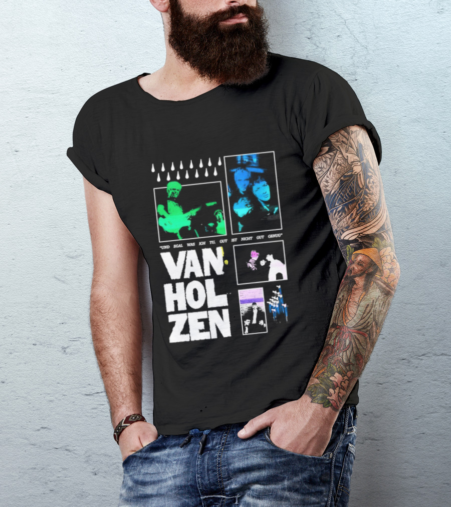 Van Holzen Und Egal Was Ich Tu Gut Ist Nicht Gut Genug Raindrops Color Blocks T-Shirt