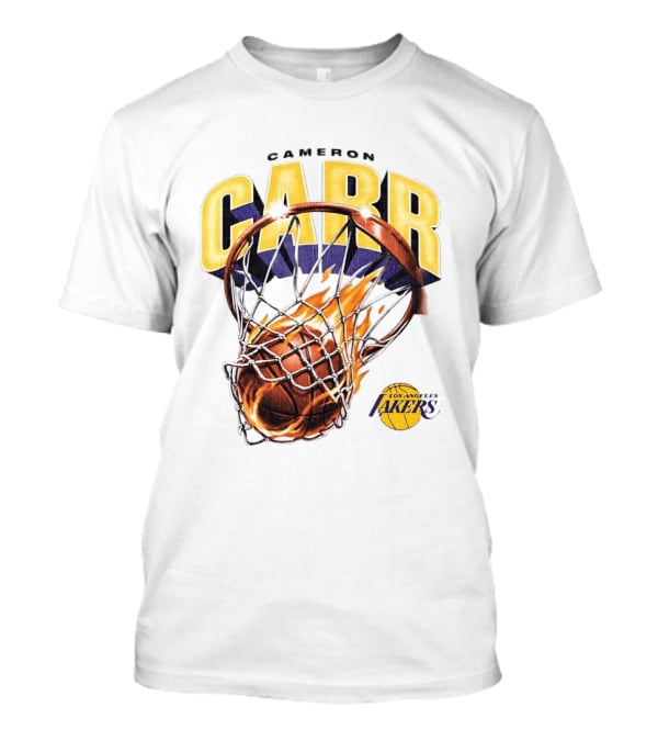 Cameron Carr Basketball Hoop Flame Los Angeles Lakers T-Shirt