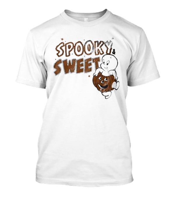 Casper The Friendly Ghost Spooky & Sweet Halloween Pumpkin Fun T-Shirt