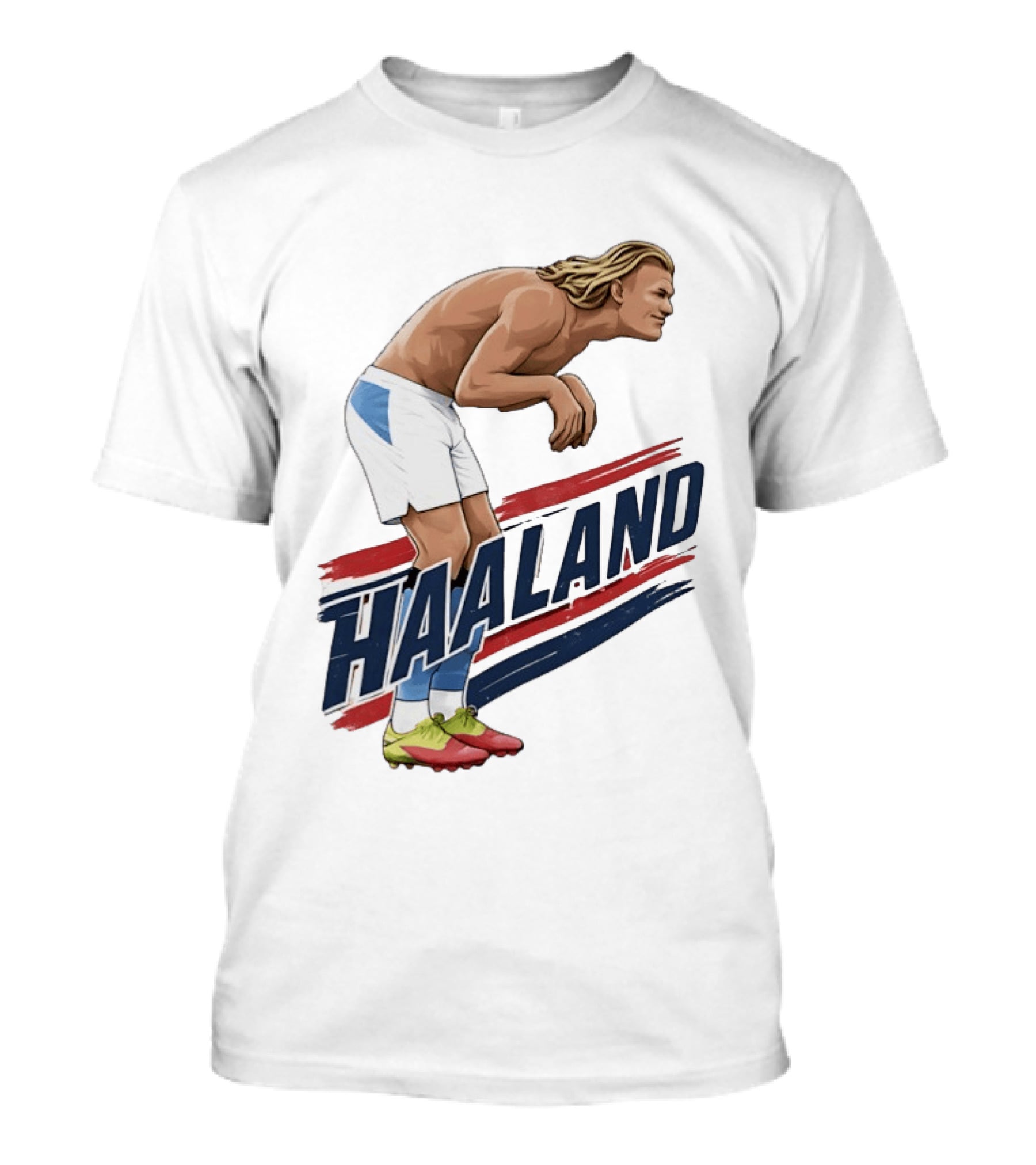 Haaland Taaland Meme Football Cartoon Player Pose T-Shirt