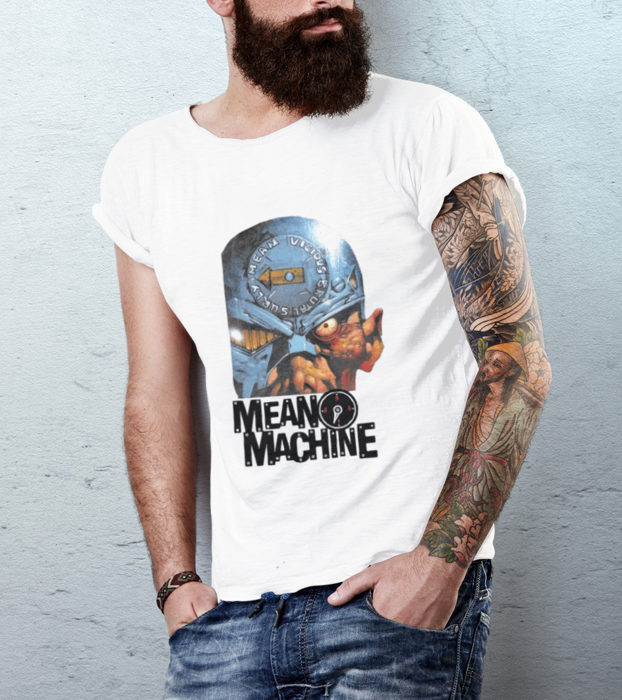 Mean Machine Mean Vicious Brutal Surly 2000 AD T-Shirt