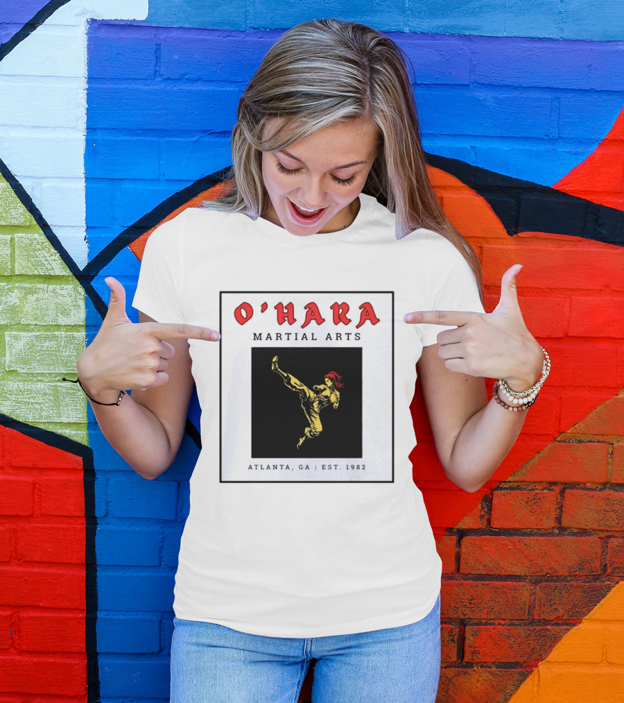 O'Hara Martial Arts Atlanta GA Est 1982 Karate Martial Artist Kick T-Shirt