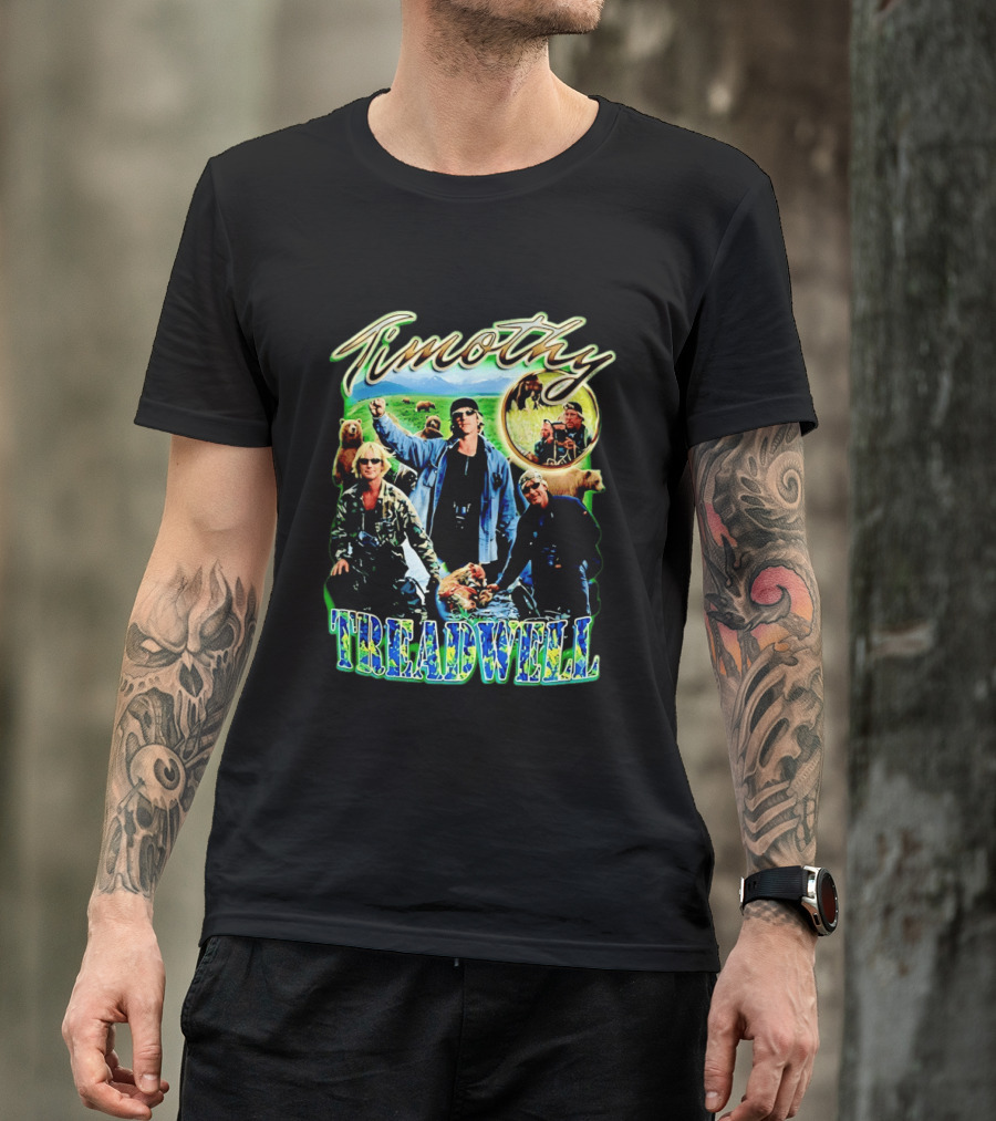 Timothy Treadwell Bear Wildlife Photography Collage T-Shirt