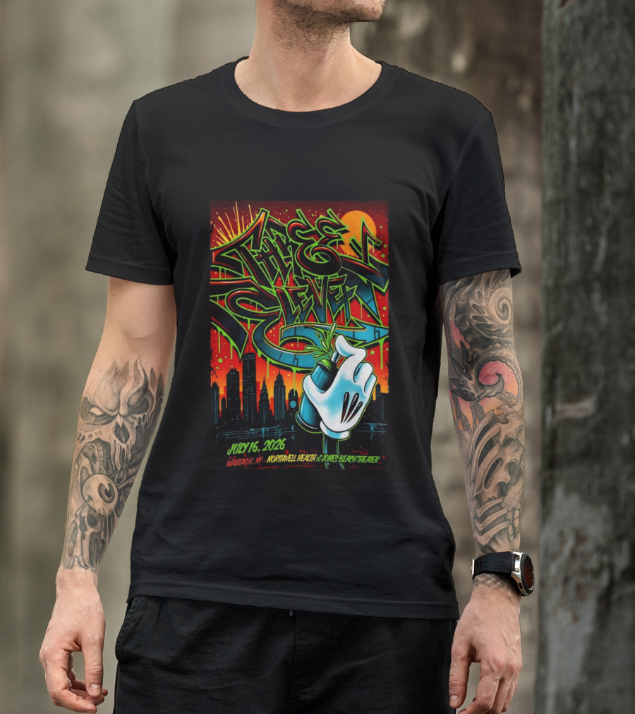 311 July 16 2026 Wantagh NY Northwell Health Jones Beach Theater Skyline Graffiti Hand Spray Can T-Shirt