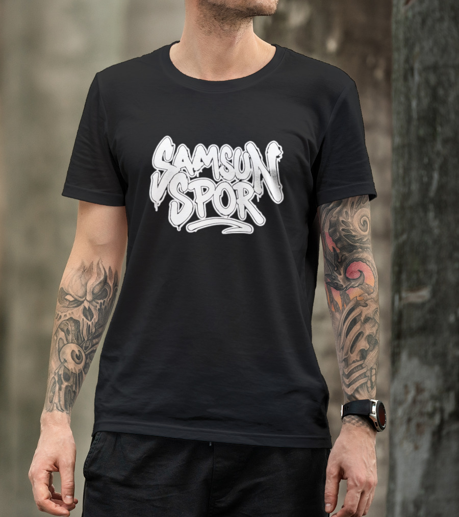 Samsunspor Graffiti Style Bold Lettering T-Shirt