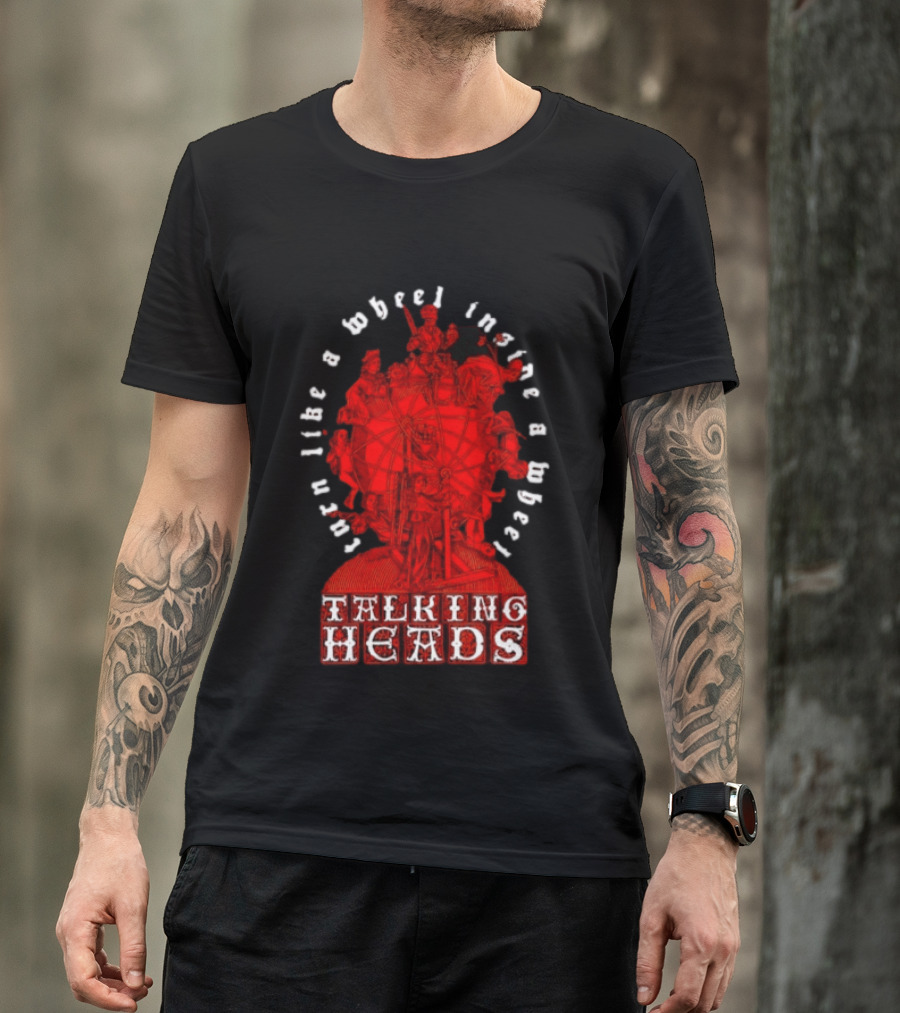 Talking Heads Turn Like A Wheel Inside A Wheel Red T-Shirt