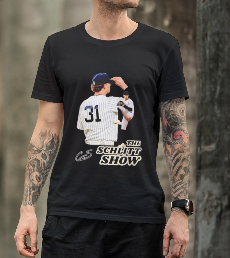 The Schlitt Show No 31 Baseball Player Jersey Pinstripes T-Shirt