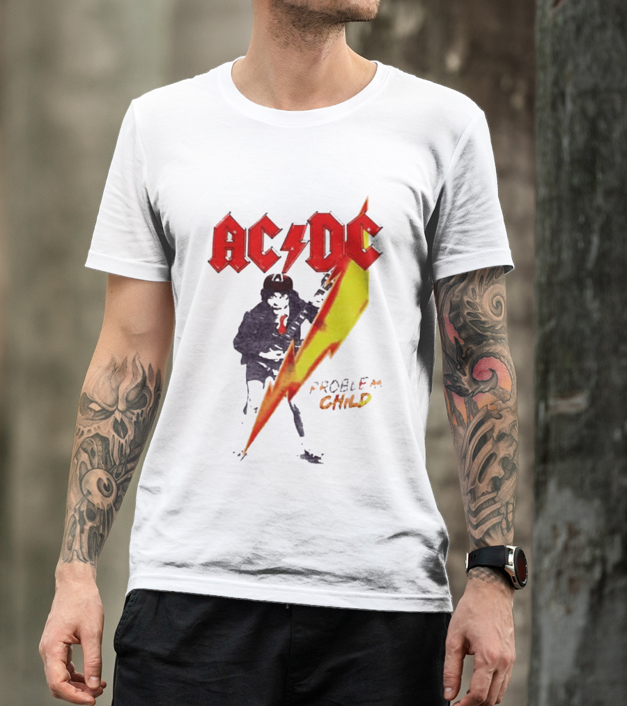 ACDC Pwr Up Problem Child Tour 2026 Lightning Bolt T-Shirt