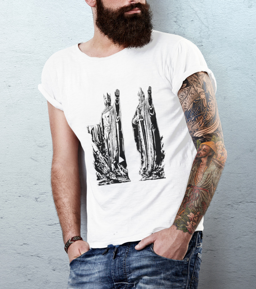 Argonath The Lord Of The Rings JRR Tolkien Iconic Monument Guardians T-Shirt