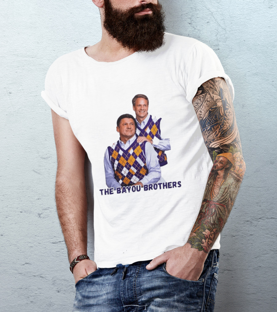 Ed Orgeron Lane Kiffin LSU Tigers The Bayou Brothers Sweater Vest T-Shirt