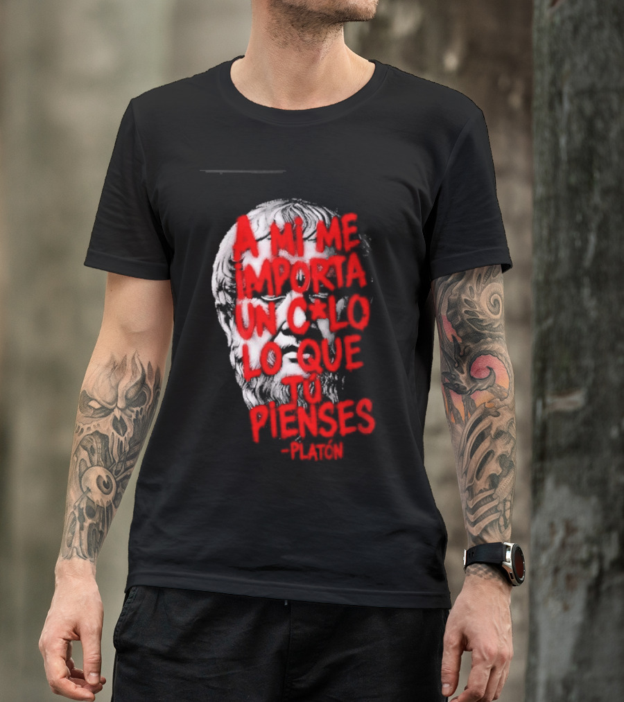 A Mi Me Importa Un Culo Lo Que Tu Pienses Platón Skull T-Shirt