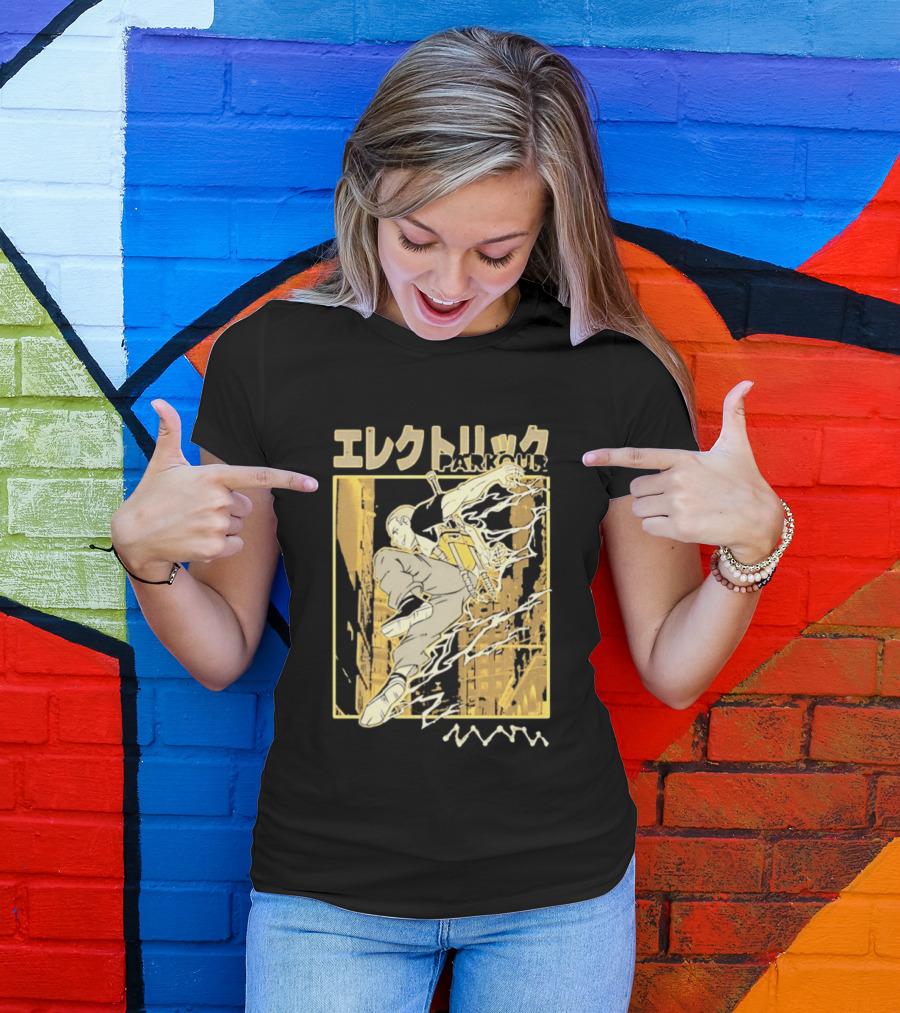 Electric Parkour Anime Manga Streetwear T-Shirt