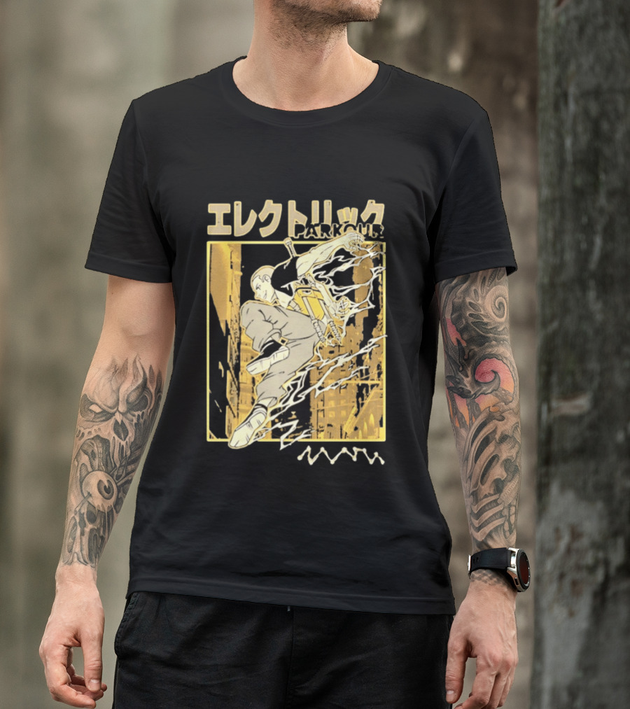 Electric Parkour Anime Manga Streetwear T-Shirt
