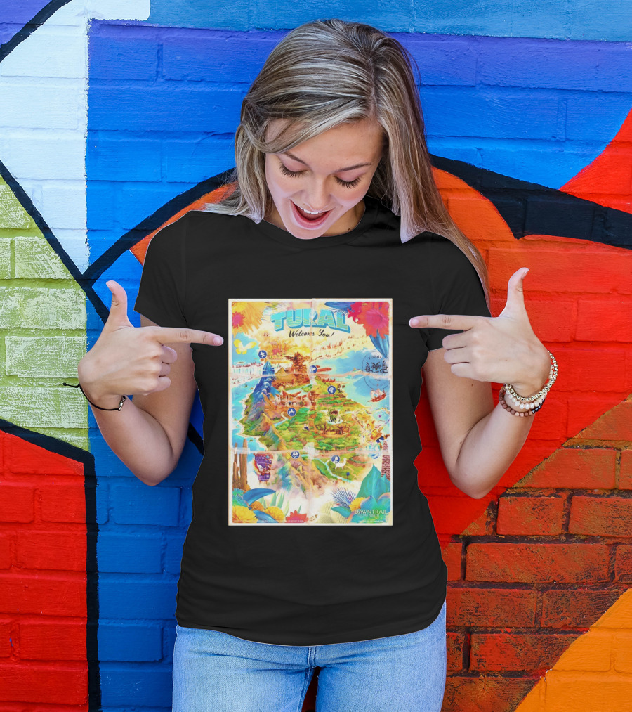 Tural Welcomes You Map Final Fantasy XIV Dawntrail T-Shirt