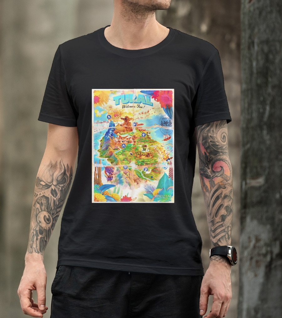 Tural Welcomes You Map Final Fantasy XIV Dawntrail T-Shirt