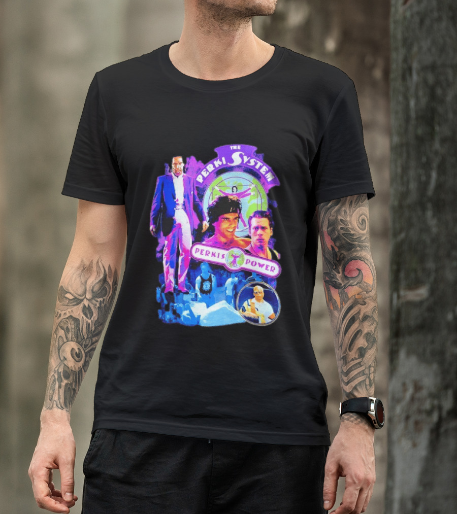 Ben Stiller The Perkis System Perkis Power Heavyweights Movie 90s Throwback T-Shirt