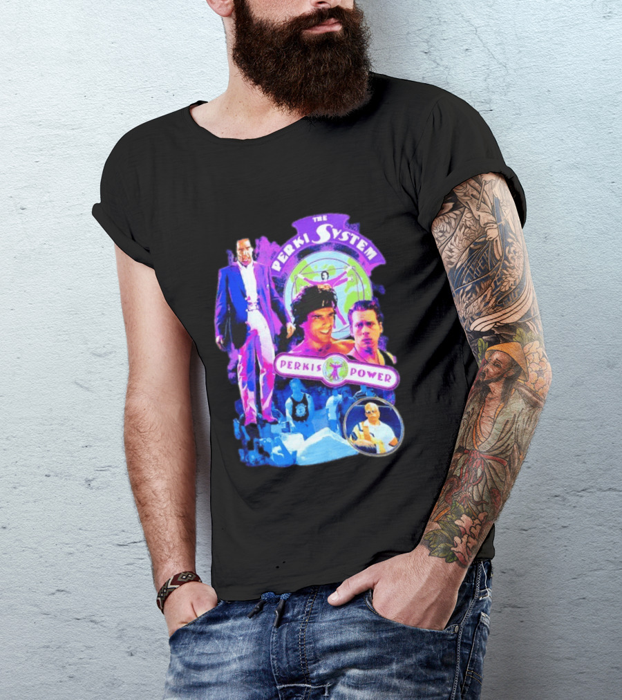 Ben Stiller The Perkis System Perkis Power Heavyweights Movie 90s Throwback T-Shirt