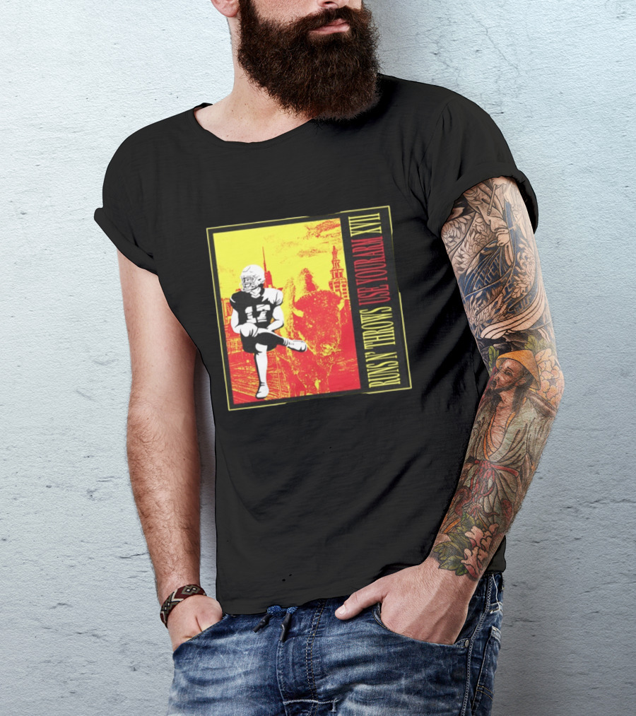 Buffalo Bills Josh Allen Runs N' Throws Use Your Arm XVII Football Buffalo T-Shirt