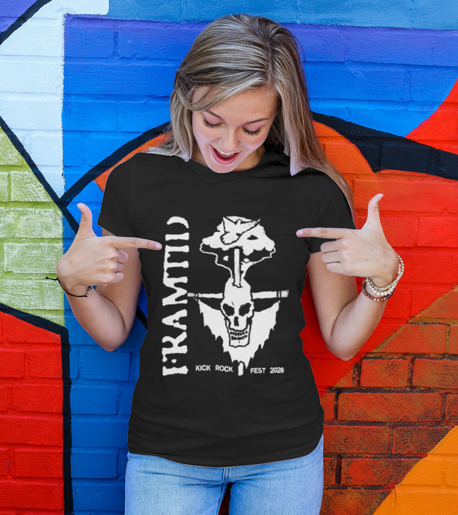 I Kramii Kick Rock Fest 2026 Skull With Peace Sign Tree T-Shirt