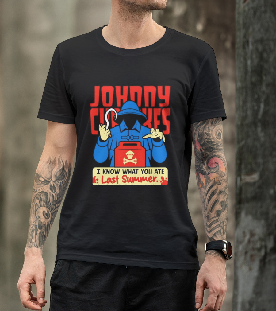 Johnny Cupcakes I Know What You Ate Last Summer Fisherman Cupcake Crossbones T-Shirt