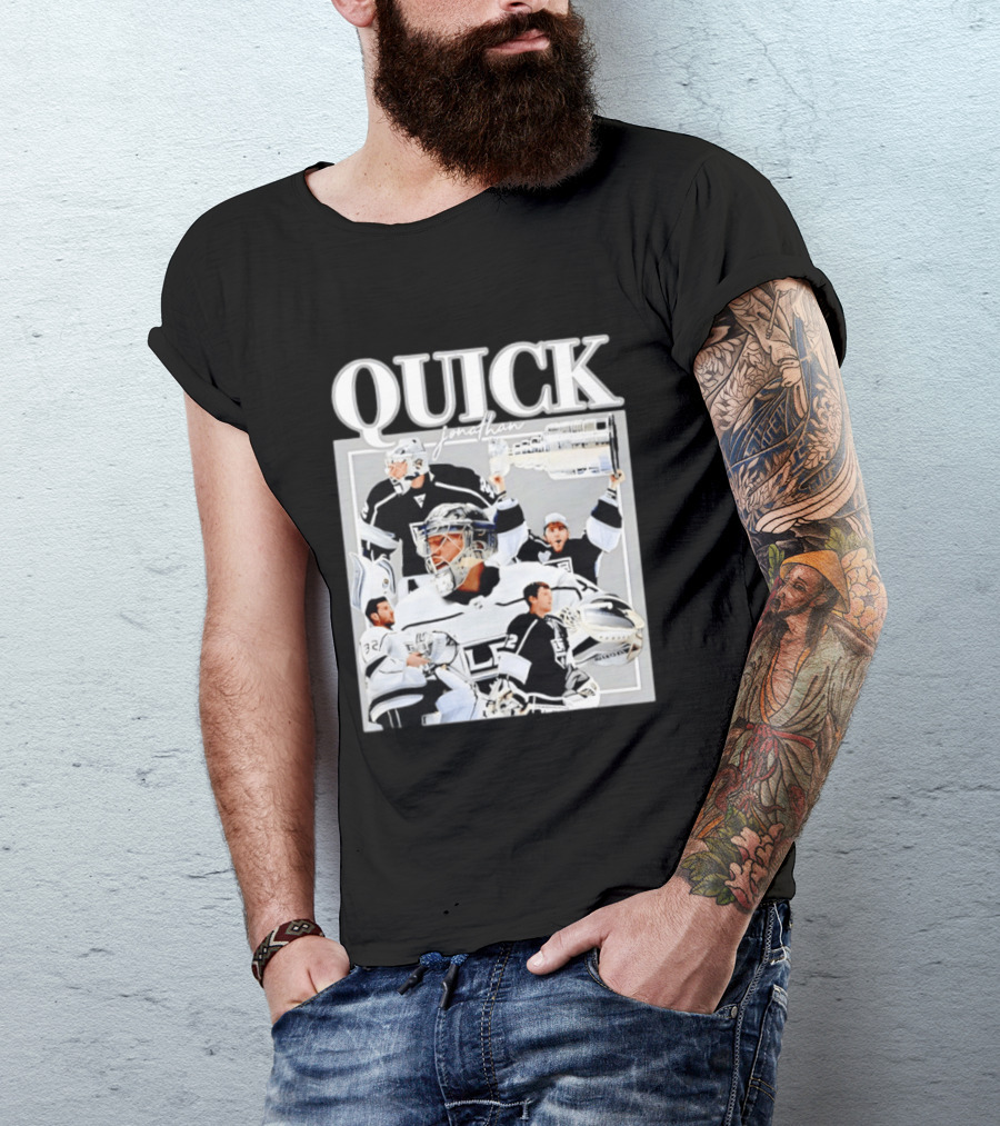 Quick Jonathan Los Angeles Kings Stanley Cup Victory Montage T-Shirt