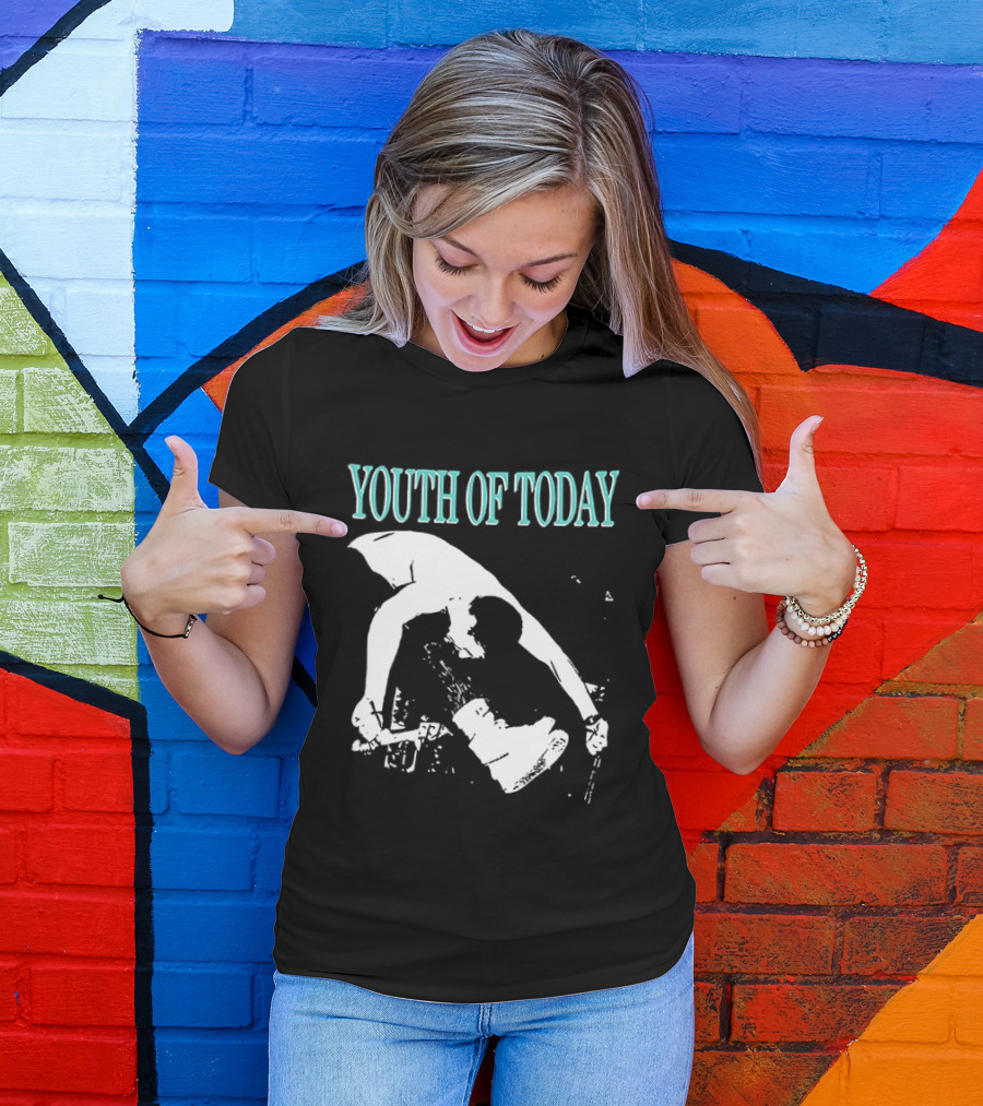 Youth Of Today Physically Strong Morally Straight Positive Youth 2 Sided Band Merch T-Shirt
