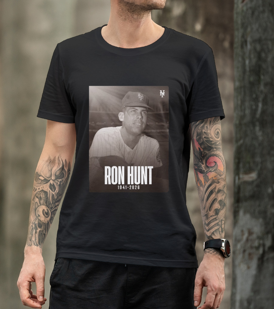 Ron Hunt 1941 2026 NY Mets Legend T-Shirt