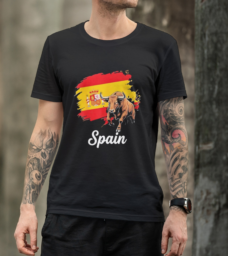 Spain Bull Flag Toro Spain Heritage Red Yellow T-Shirt