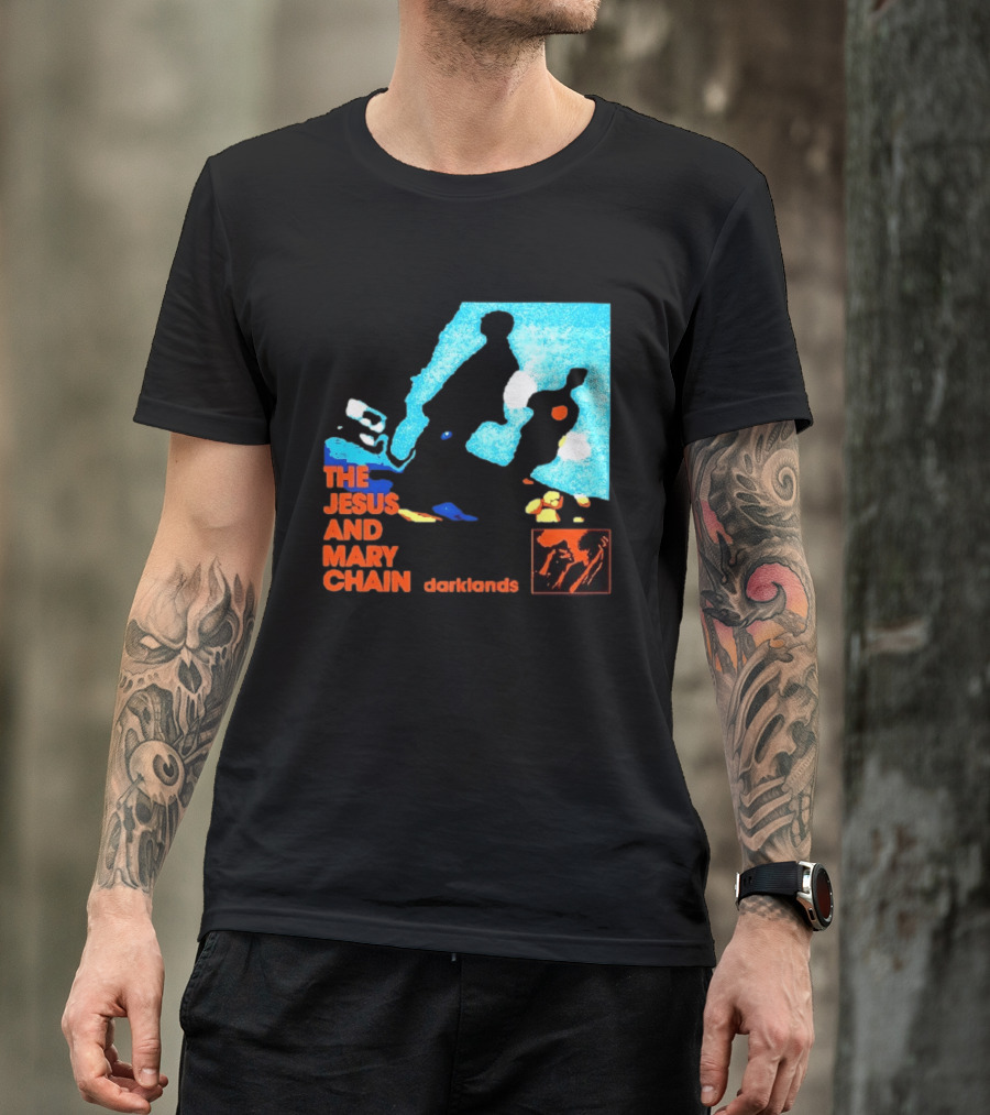 The Jesus And Mary Chain Darklands Alternative Rock Blue Black T-Shirt