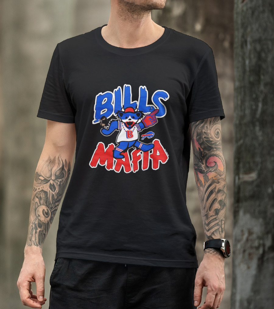 Buffalo Bills Mafia Grateful Dead Bear BILLS MAFIA T-Shirt