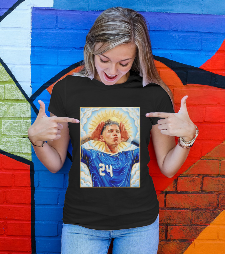 Enzo Fernández 24 Argentina Sun Of May Hands To Ears Gesture T-Shirt